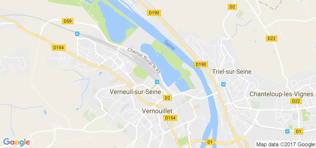 map de la ville de Verneuil-sur-Seine