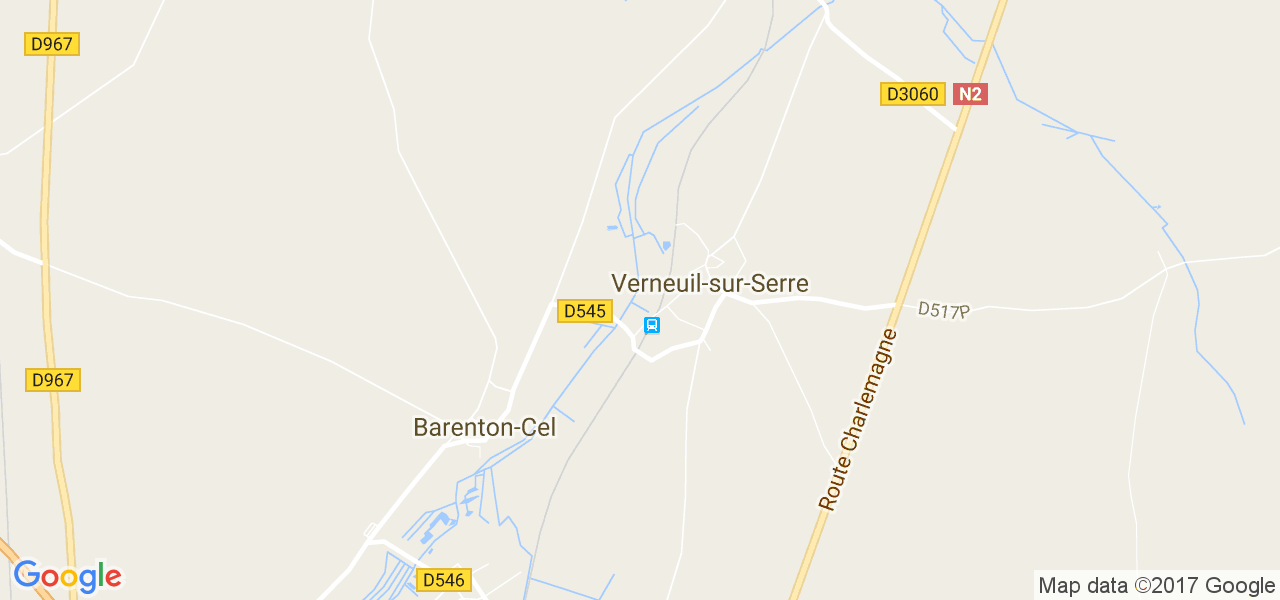 map de la ville de Verneuil-sur-Serre