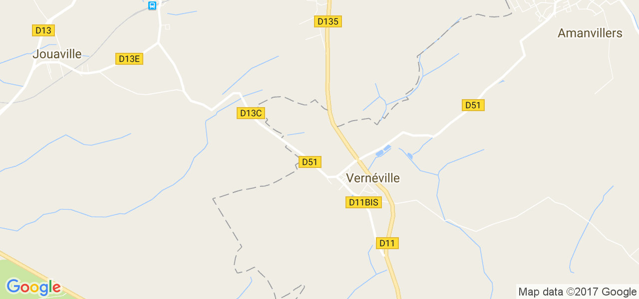 map de la ville de Vernéville