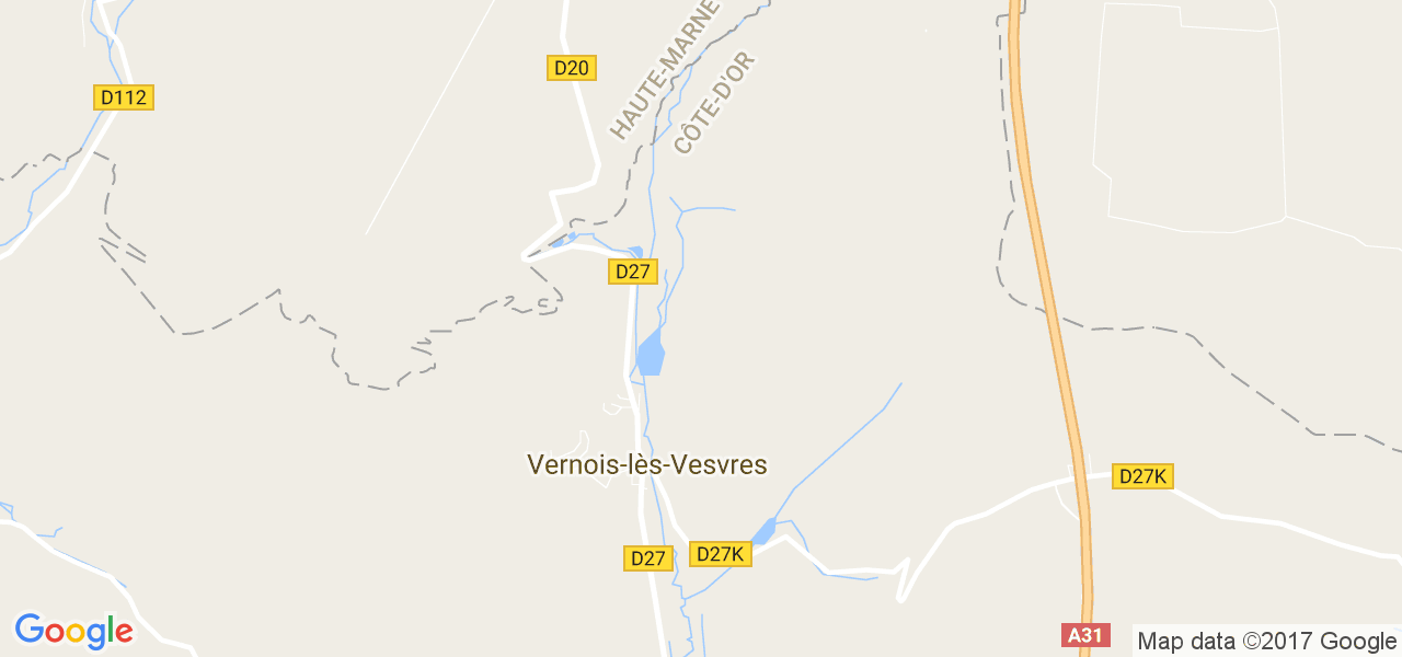 map de la ville de Vernois-lès-Vesvres