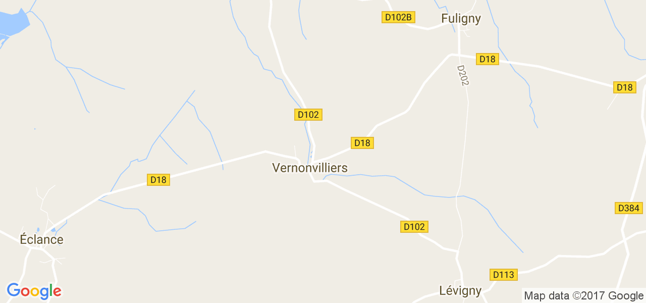 map de la ville de Vernonvilliers