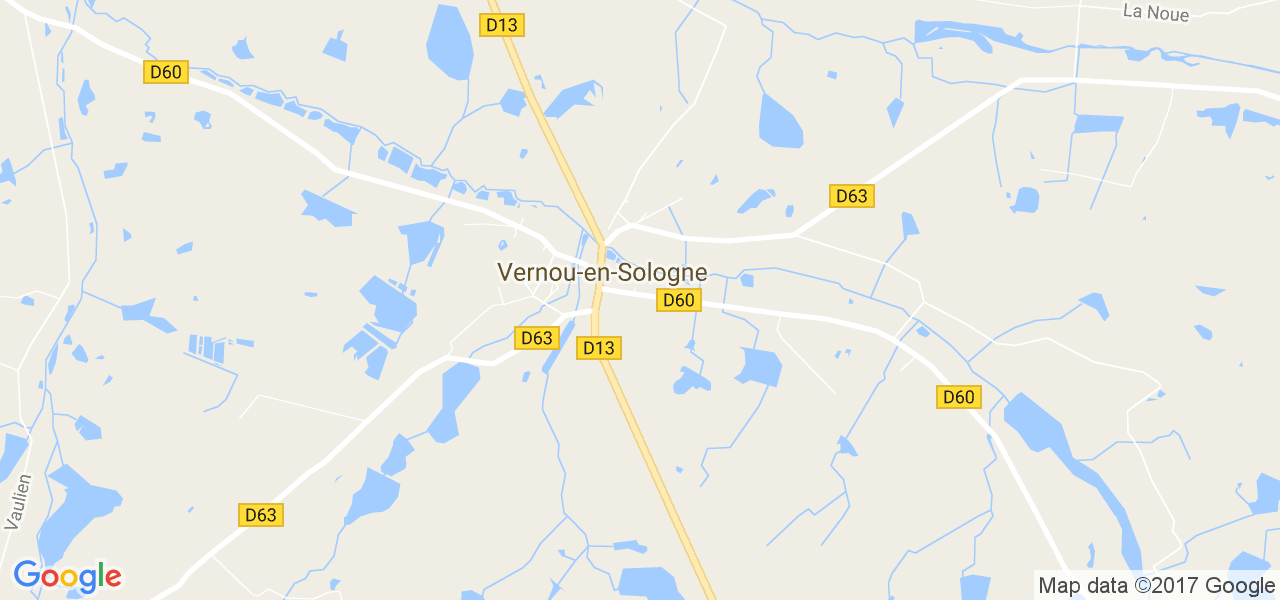 map de la ville de Vernou-en-Sologne