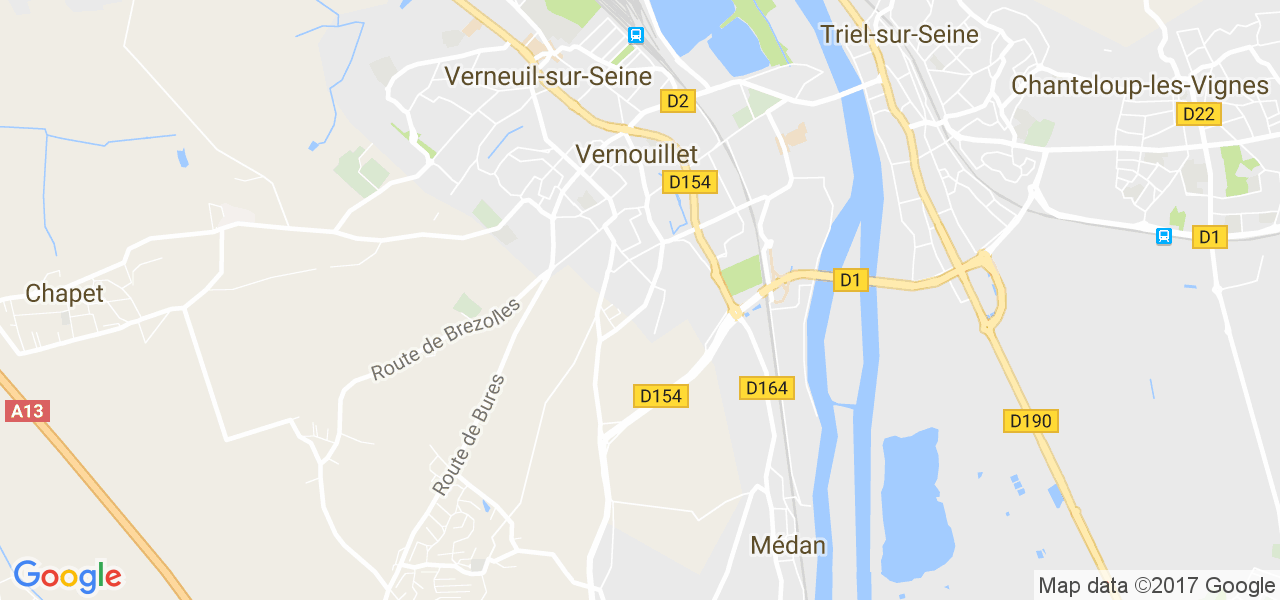 map de la ville de Vernouillet