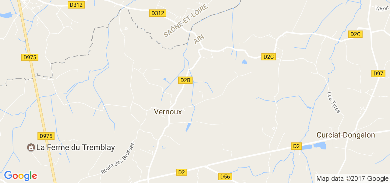 map de la ville de Vernoux