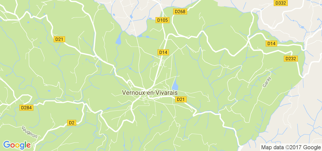 map de la ville de Vernoux-en-Vivarais