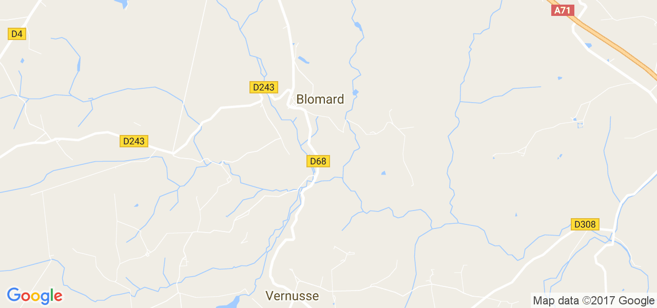 map de la ville de Vernusse