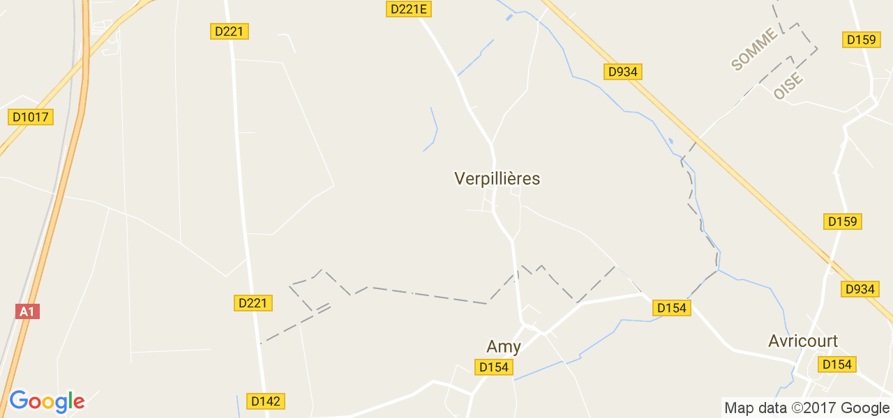 map de la ville de Verpillières