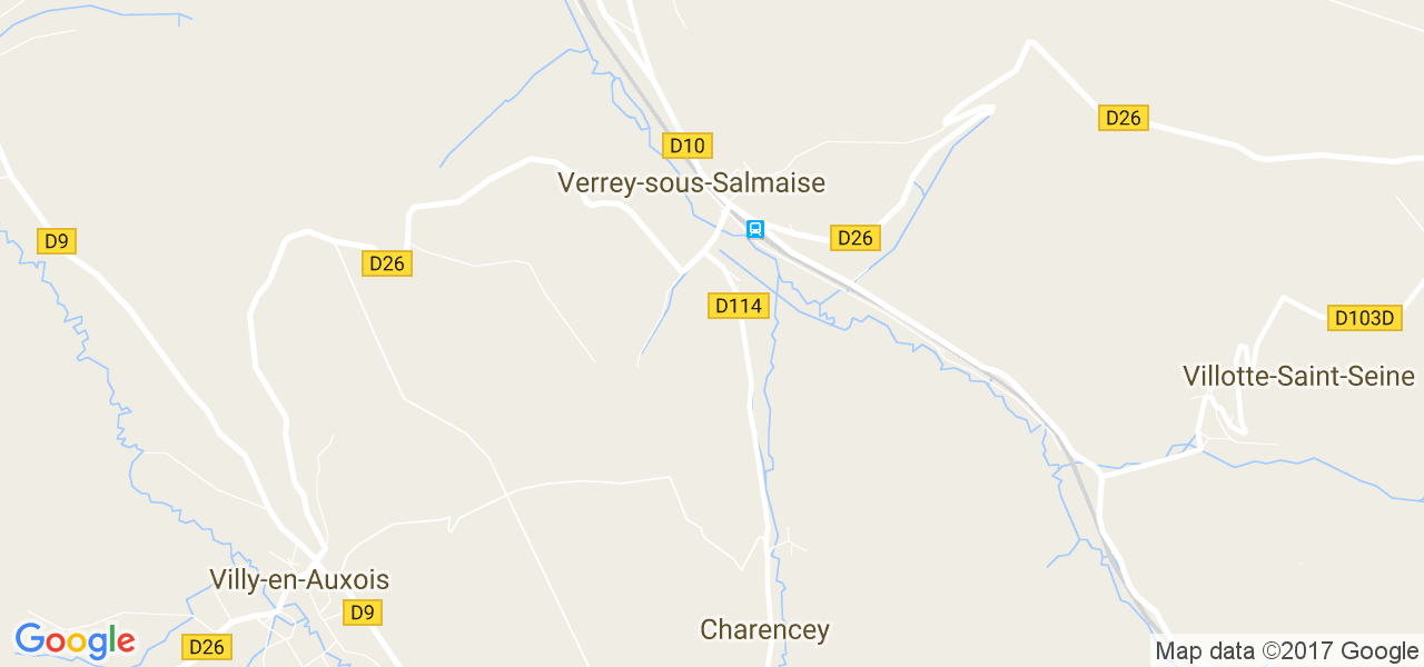 map de la ville de Verrey-sous-Salmaise