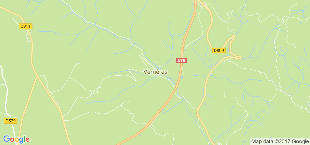 map de la ville de Verrières