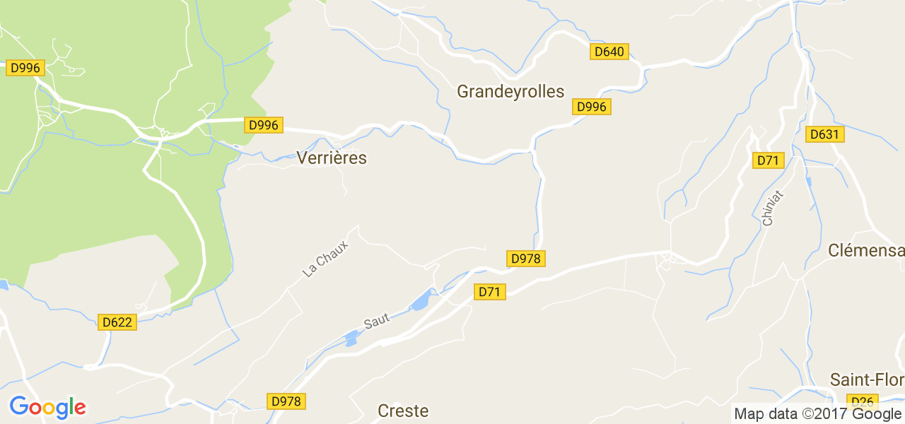 map de la ville de Verrières