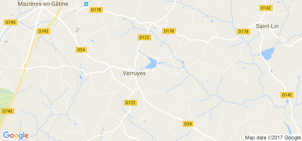 map de la ville de Verruyes