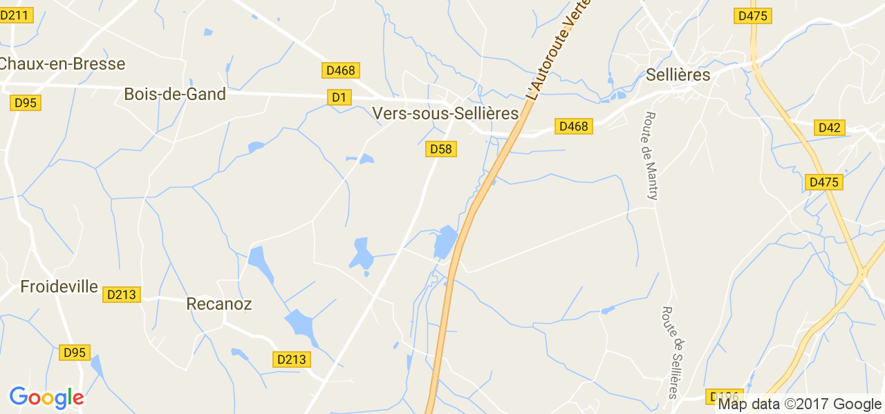 map de la ville de Vers-sous-Sellières