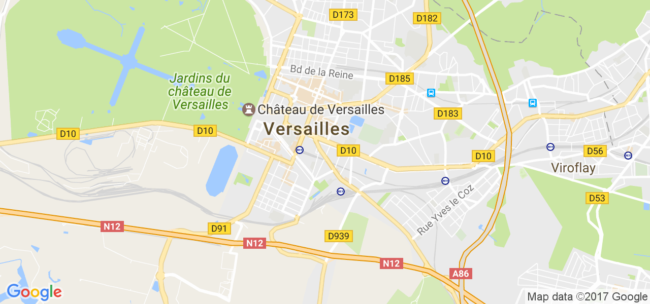 map de la ville de Versailles