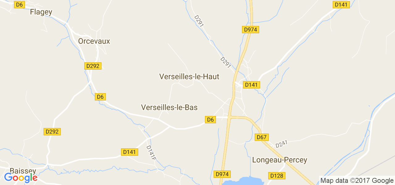 map de la ville de Verseilles-le-Haut