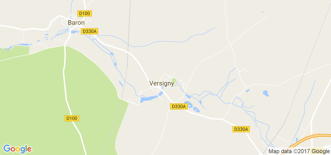 map de la ville de Versigny