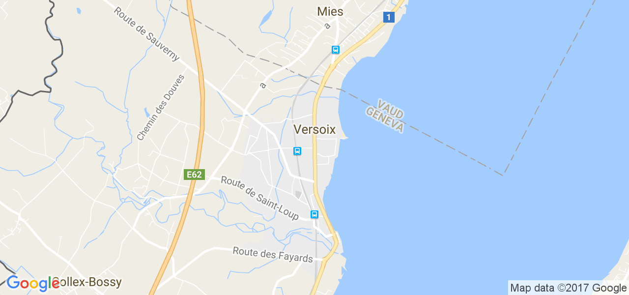 map de la ville de Versoix