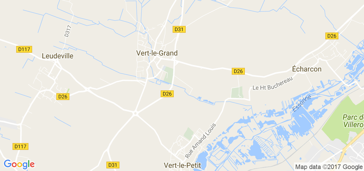 map de la ville de Vert-le-Grand