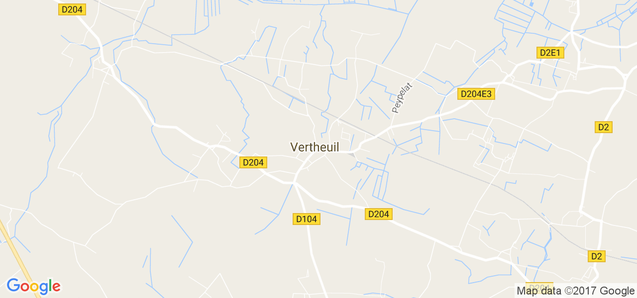 map de la ville de Vertheuil