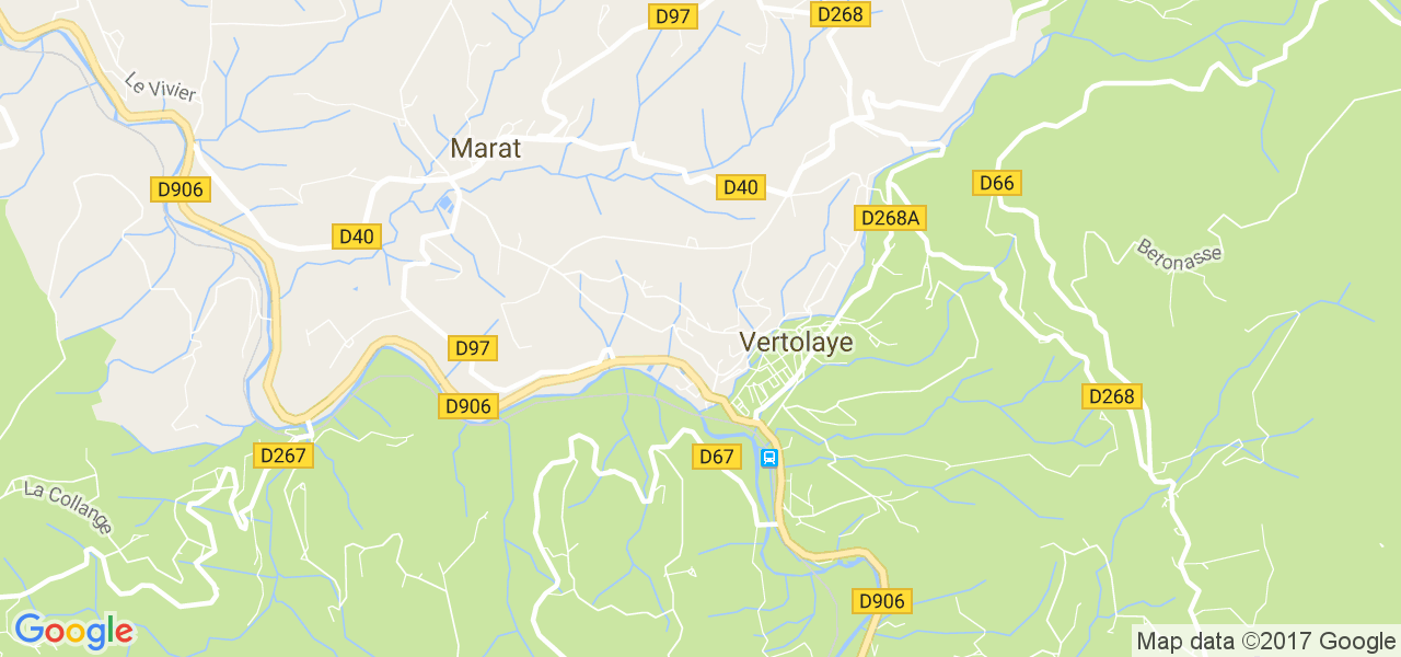 map de la ville de Vertolaye