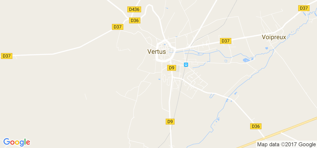 map de la ville de Vertus