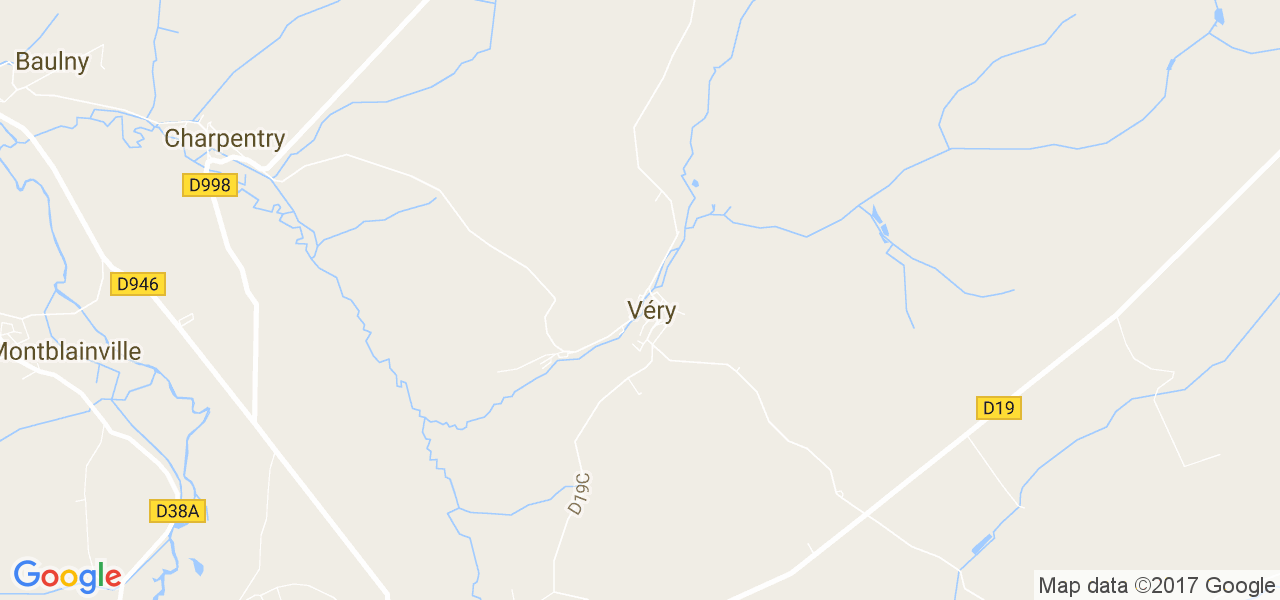 map de la ville de Véry