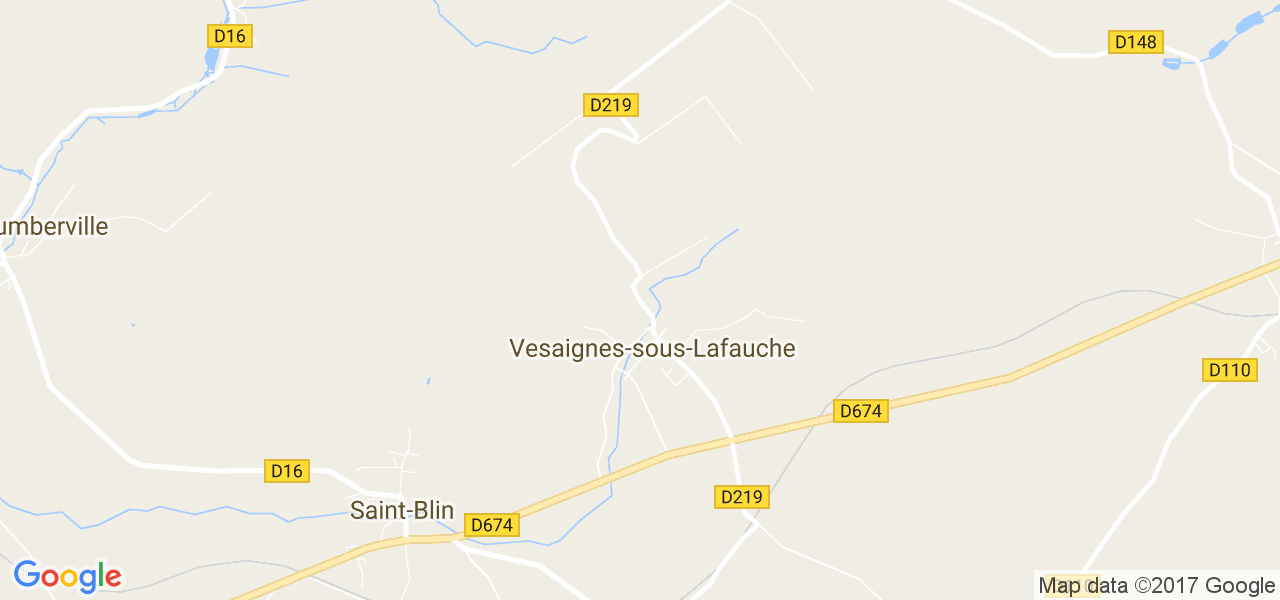 map de la ville de Vesaignes-sous-Lafauche