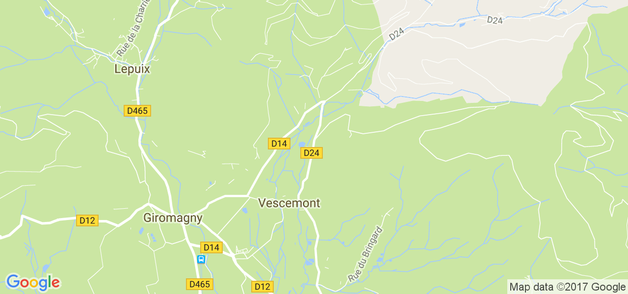 map de la ville de Vescemont