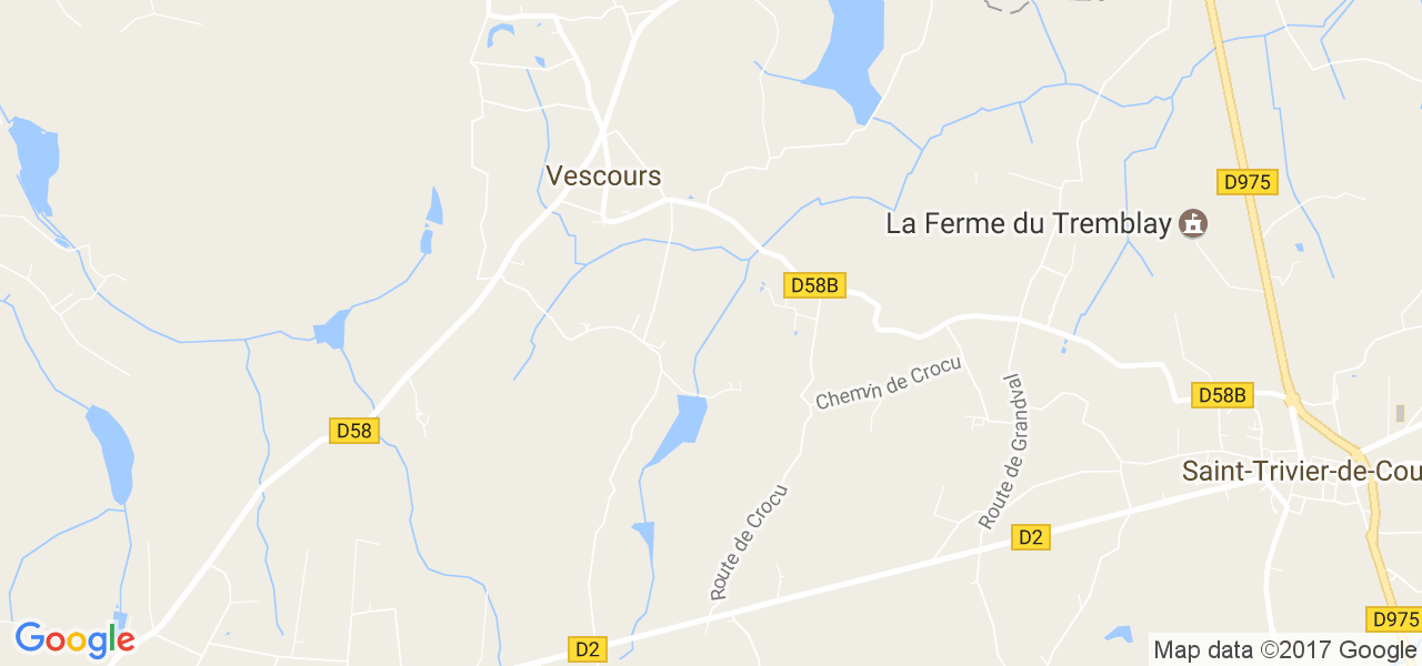 map de la ville de Vescours