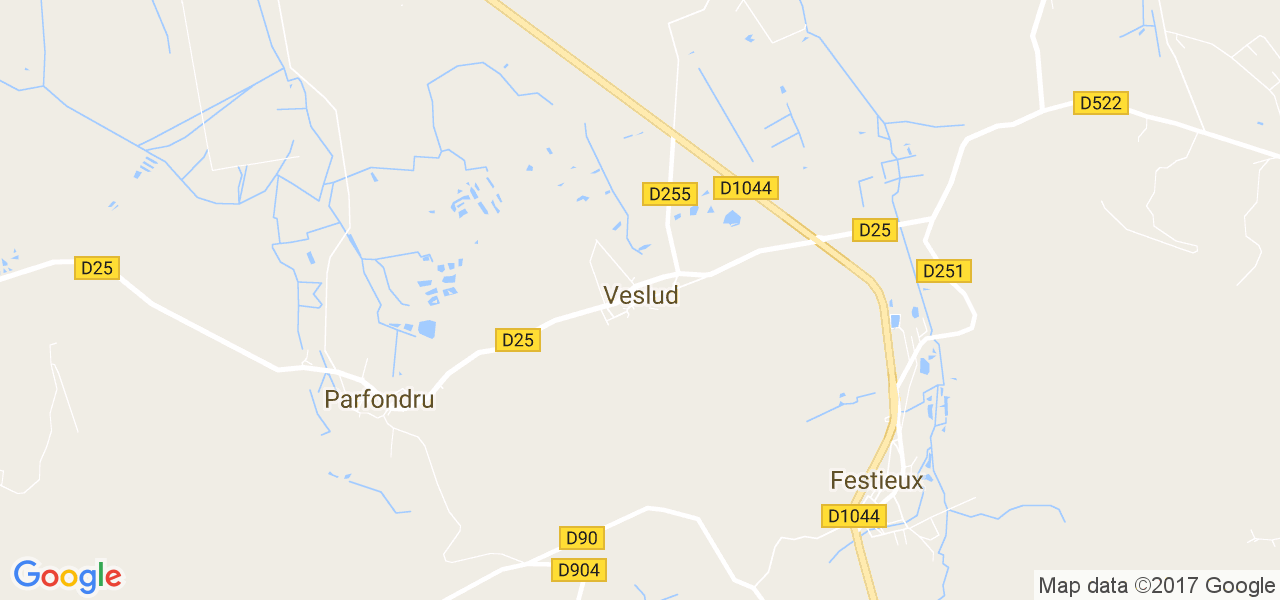 map de la ville de Veslud