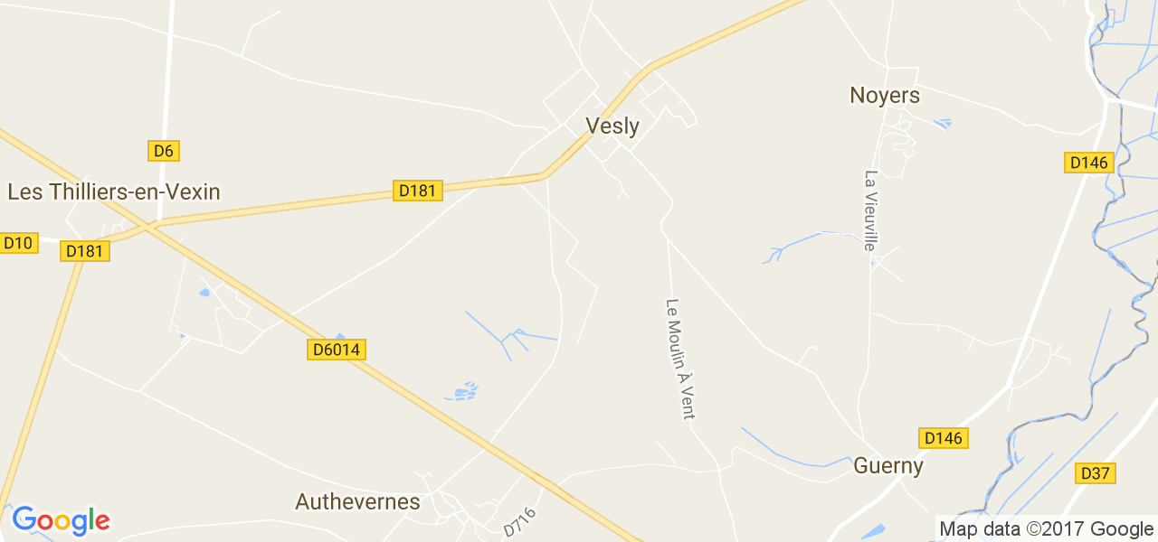 map de la ville de Vesly