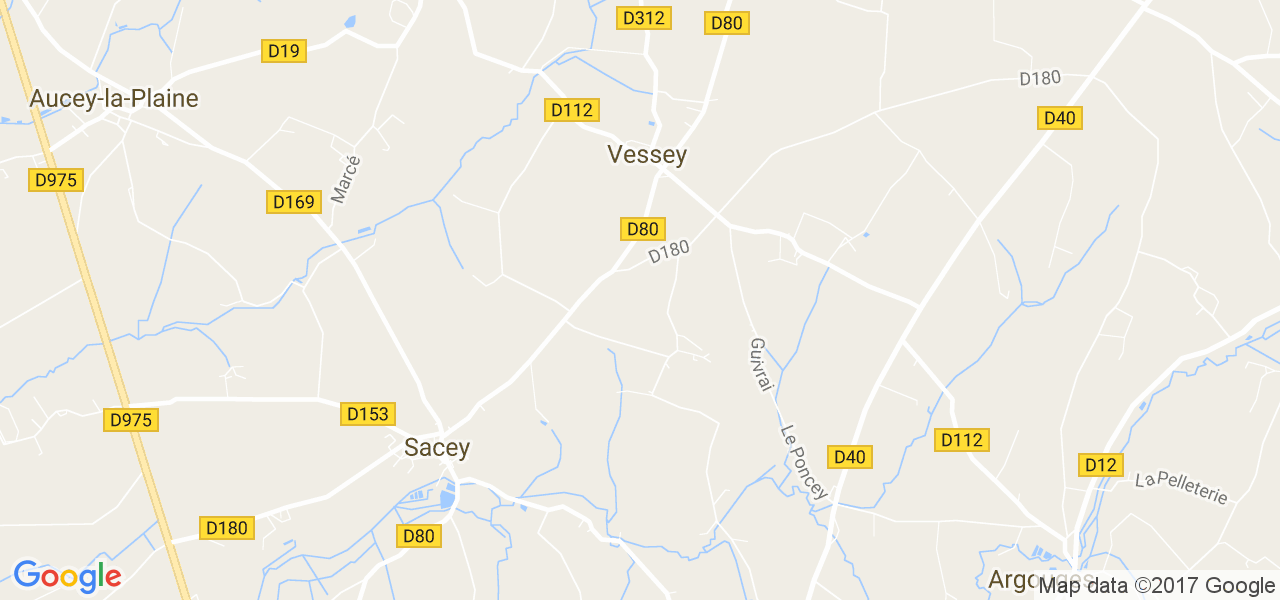 map de la ville de Vessey