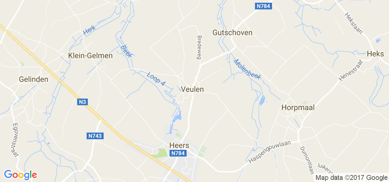 map de la ville de Veulen