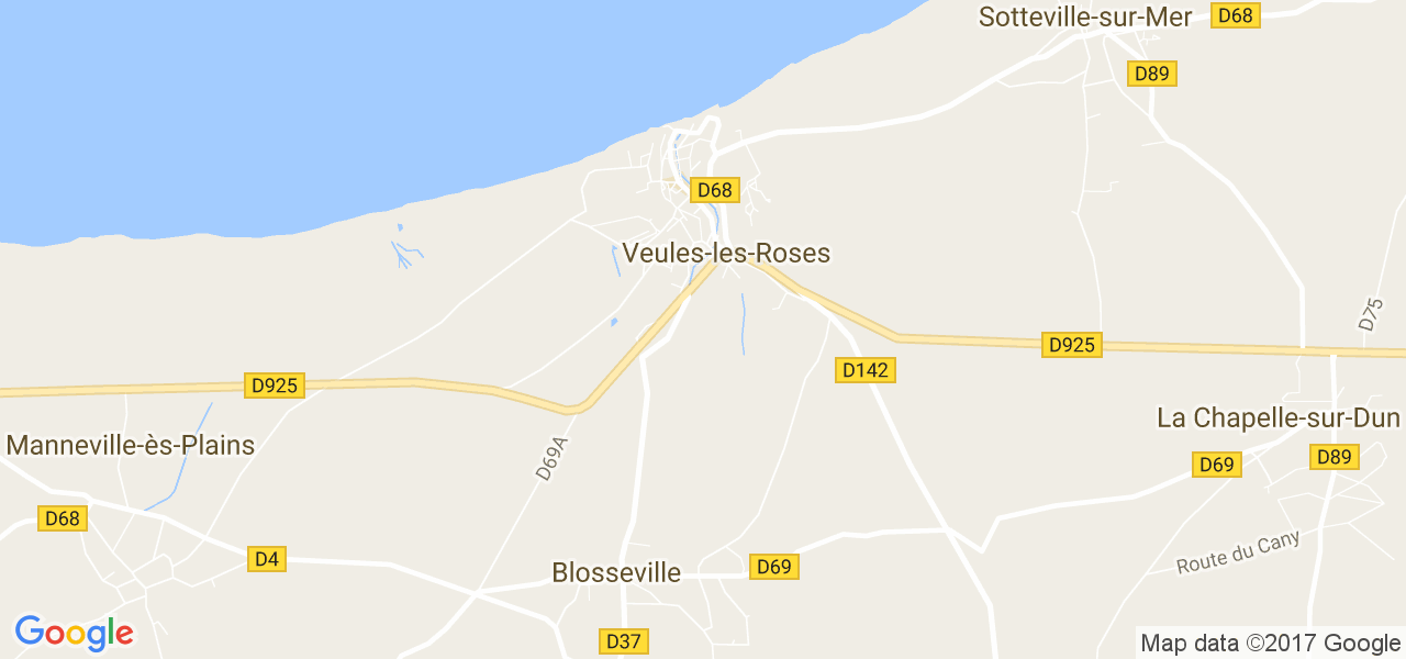 map de la ville de Veules-les-Roses