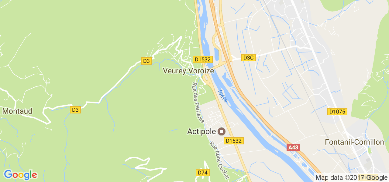 map de la ville de Veurey-Voroize