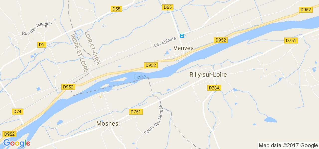 map de la ville de Veuves