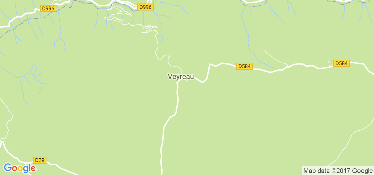 map de la ville de Veyreau