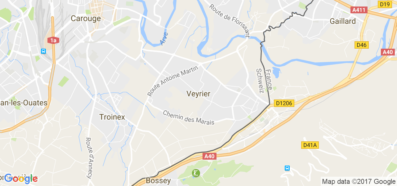 map de la ville de Veyrier