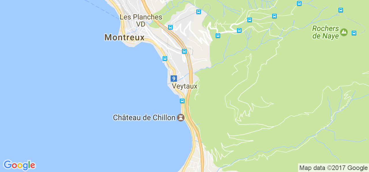 map de la ville de Veytaux