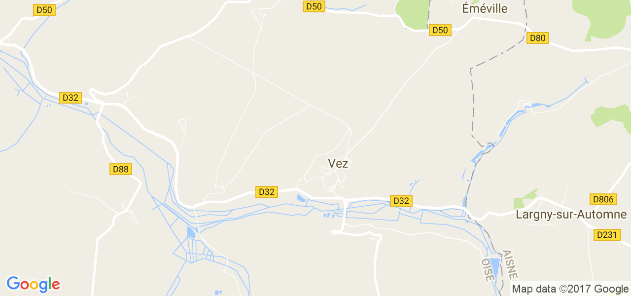 map de la ville de Vez