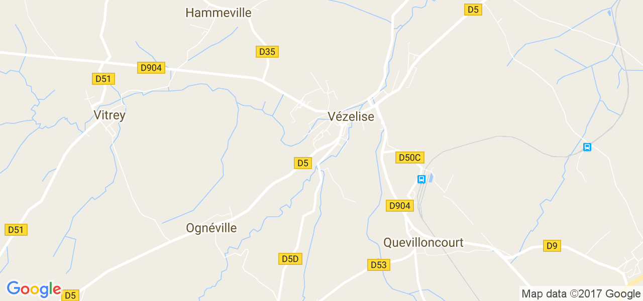 map de la ville de Vézelise