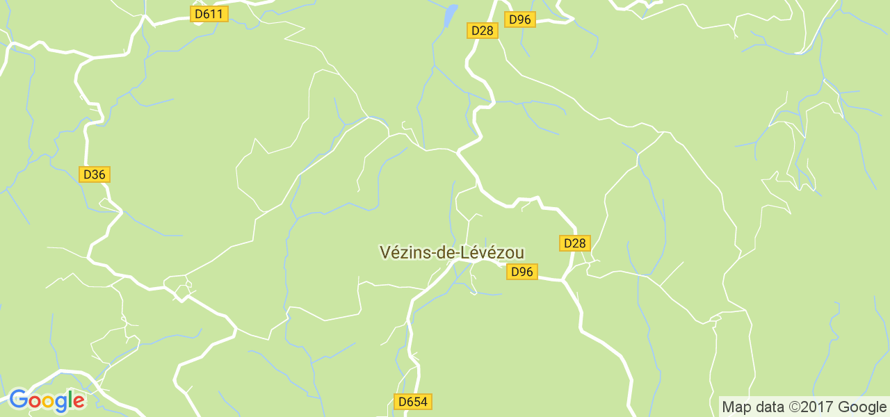 map de la ville de Vézins-de-Lévézou