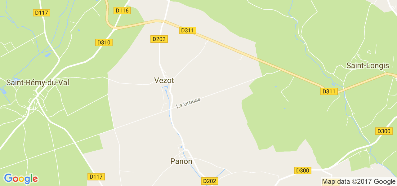 map de la ville de Vezot