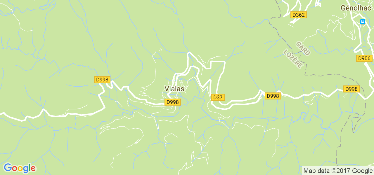 map de la ville de Vialas