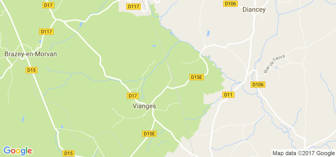 map de la ville de Vianges