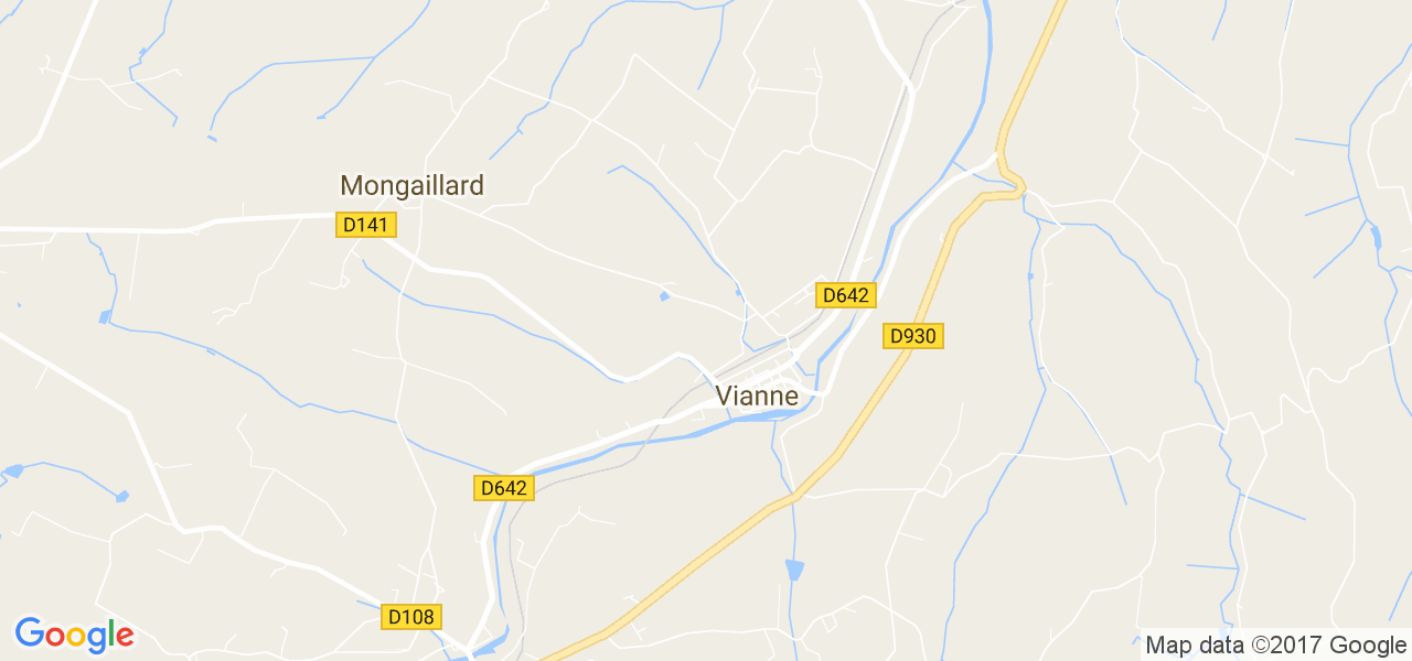 map de la ville de Vianne