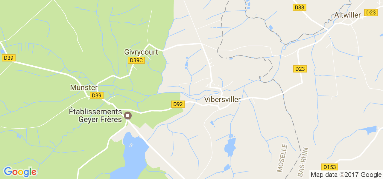 map de la ville de Vibersviller