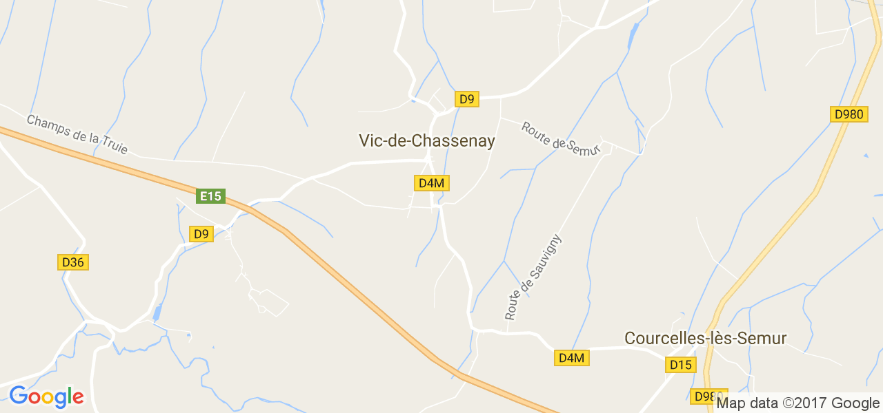 map de la ville de Vic-de-Chassenay