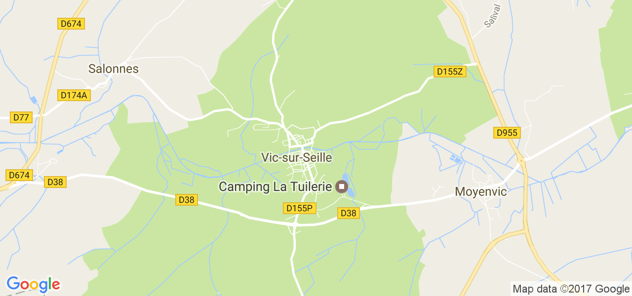 map de la ville de Vic-sur-Seille