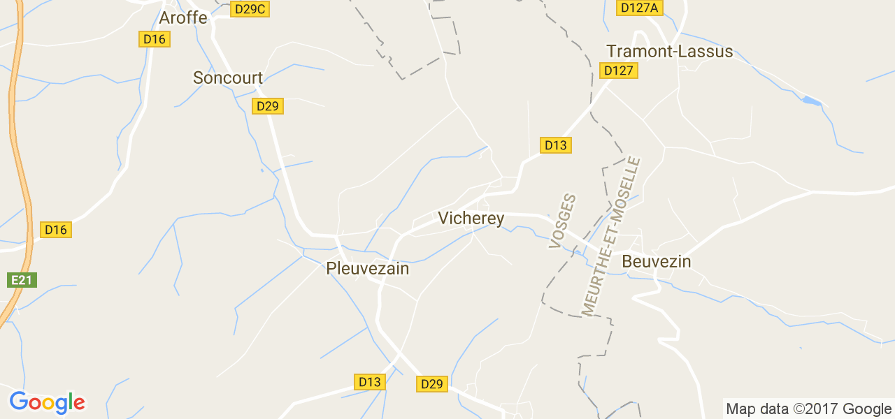 map de la ville de Vicherey