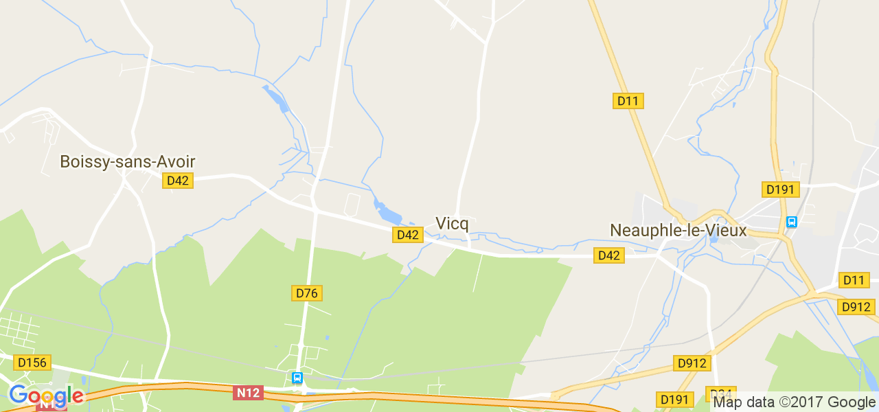 map de la ville de Vicq